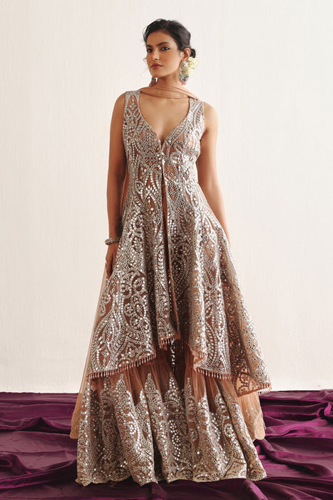 Long Asym Sleeveless Sherwani