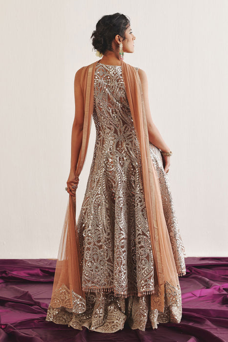 Long Asym Sleeveless Sherwani