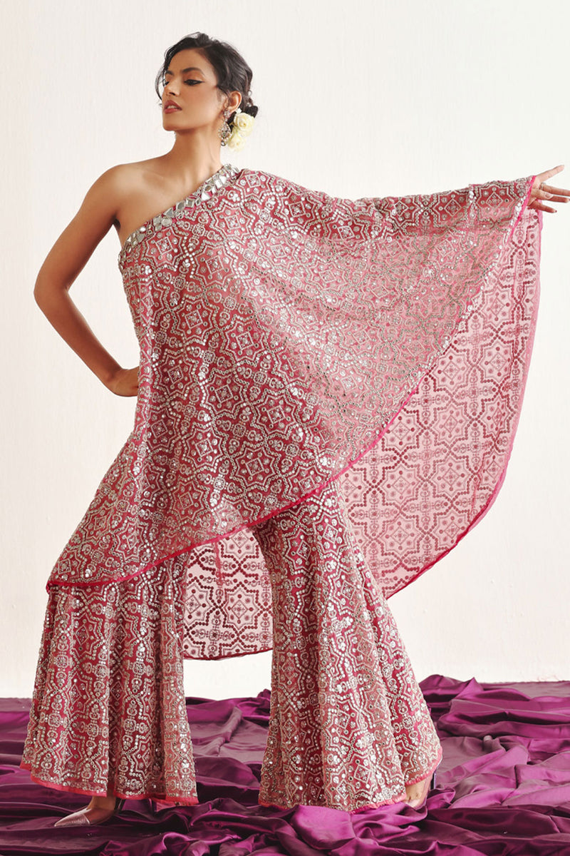 Hexagon One Shoulder Cape