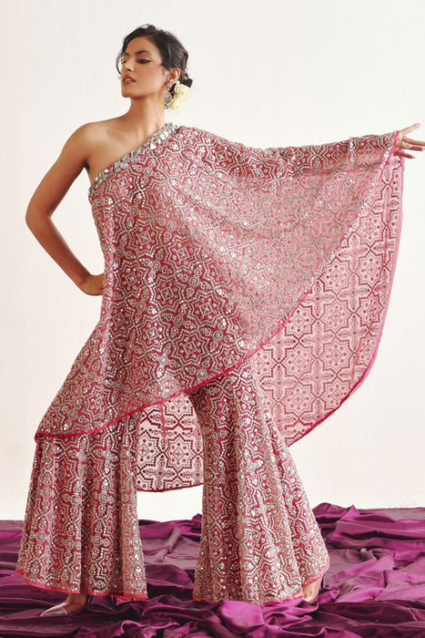 Hexagon One Shoulder Cape