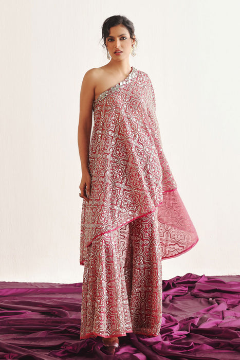 Hexagon One Shoulder Cape