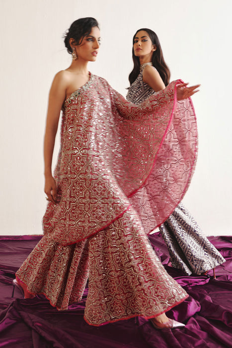 Hexagon One Shoulder Cape