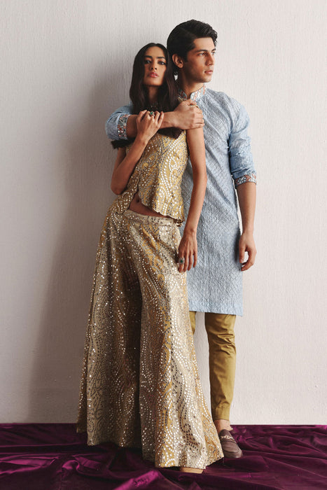 Dual Color Flared Shararas