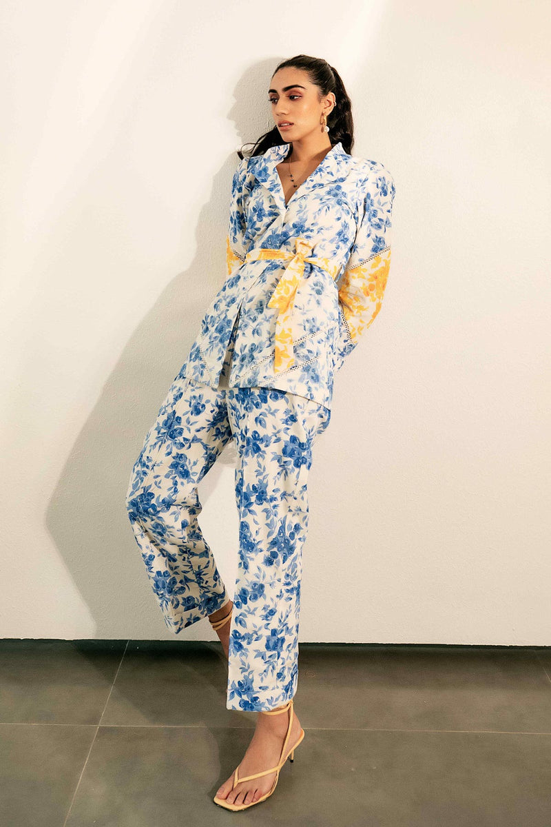 Porcelain Floral Blazer set