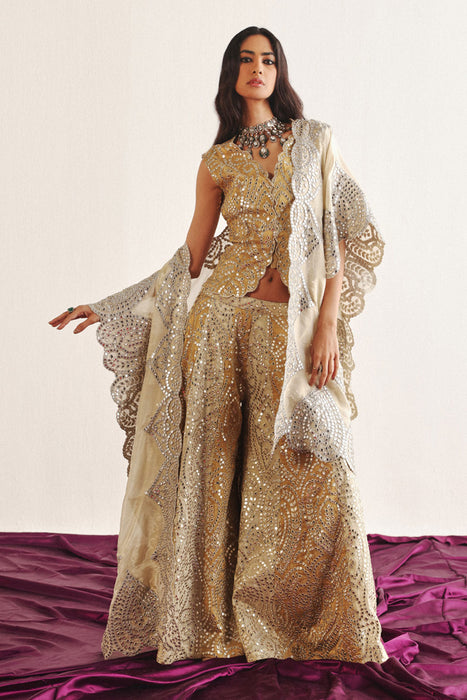 Dual Color Flared Shararas