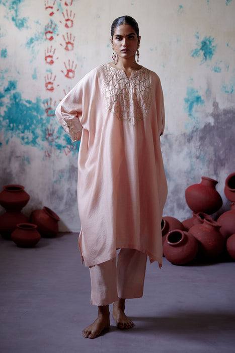 Soft Peach Kaftan Set