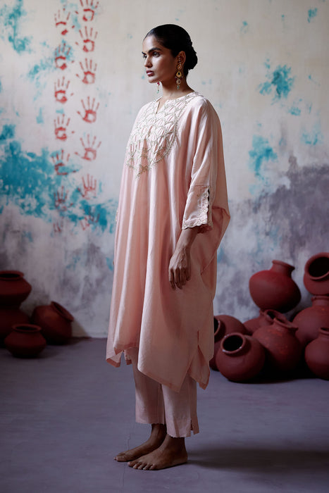 Soft Peach Kaftan Set