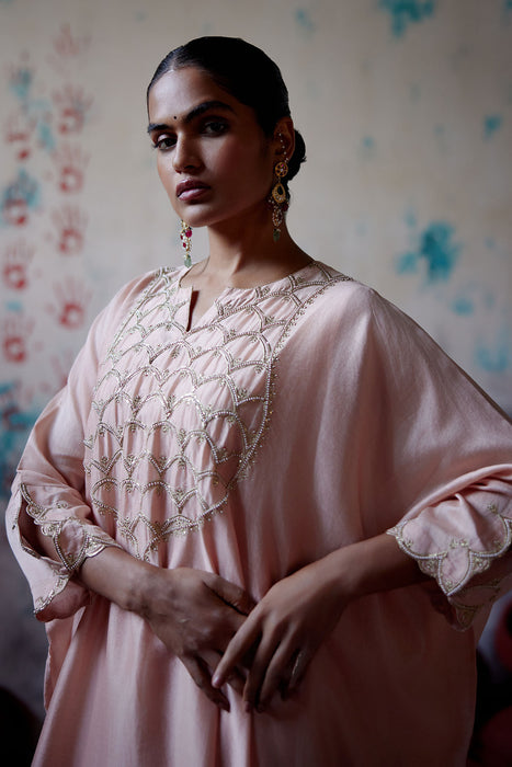 Soft Peach Kaftan Set