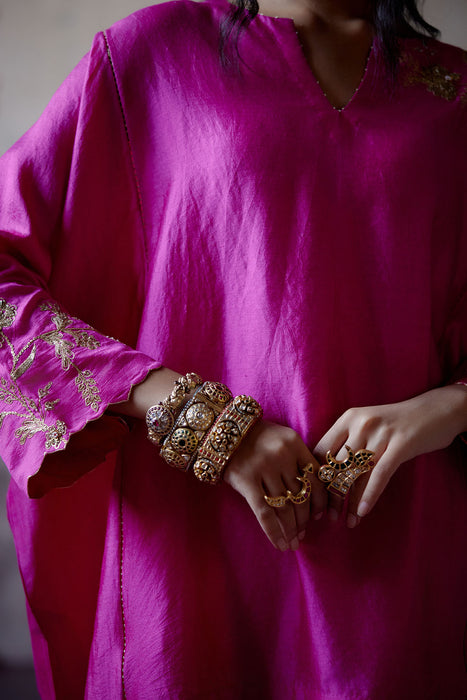 Fuchsia Pink Kaftan Style Co-Ord Set