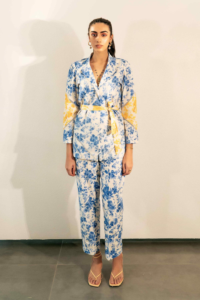 Porcelain Floral Blazer set