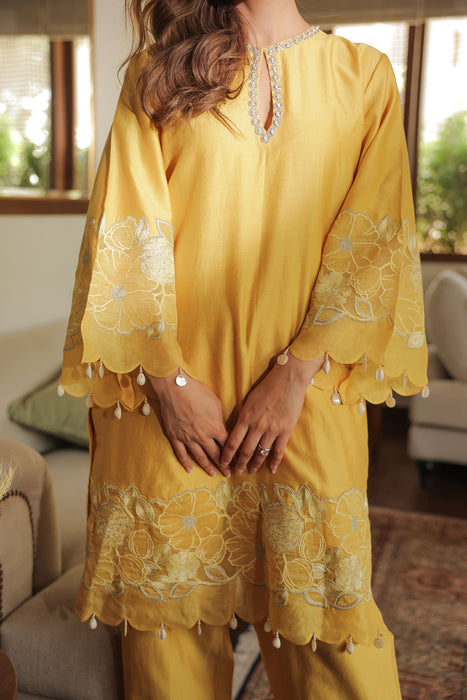 Honey Applique Kurta Set