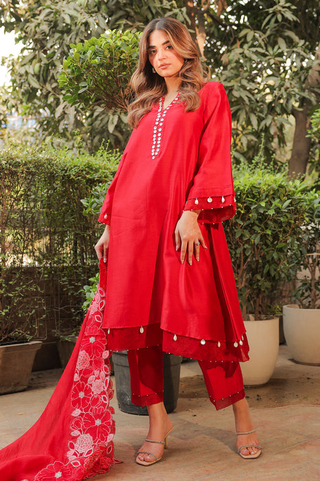 Crimson A-line Kurta Set