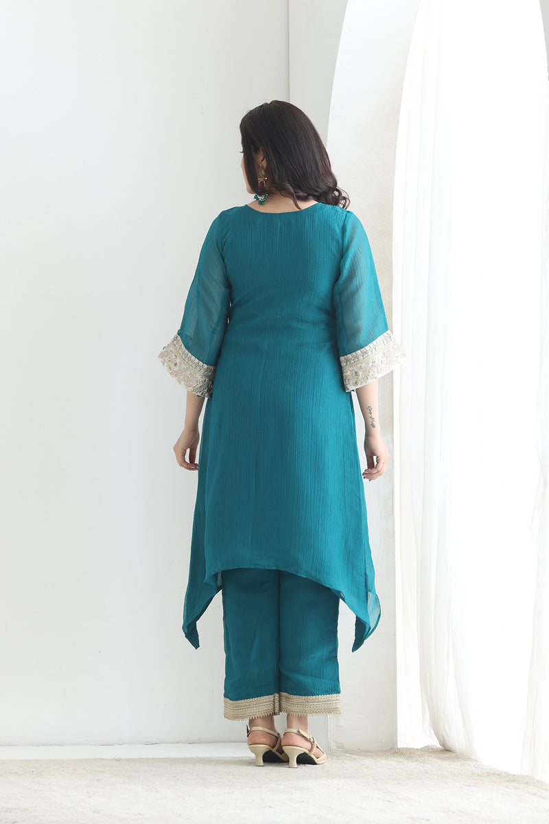 Reet crushed silk Suit Set