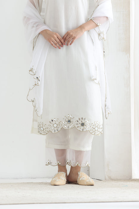 Anura Crushed silk Suit emb set