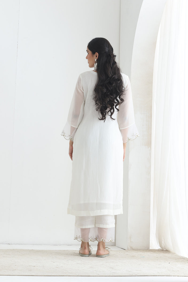 Saiba Crushed silk kaftaan