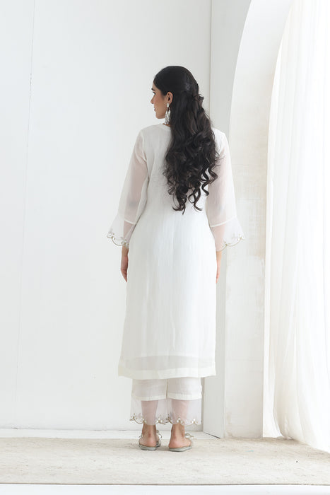 Saiba Crushed silk kaftaan