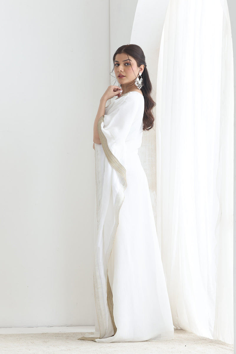 Saiba Crushed silk kaftaan