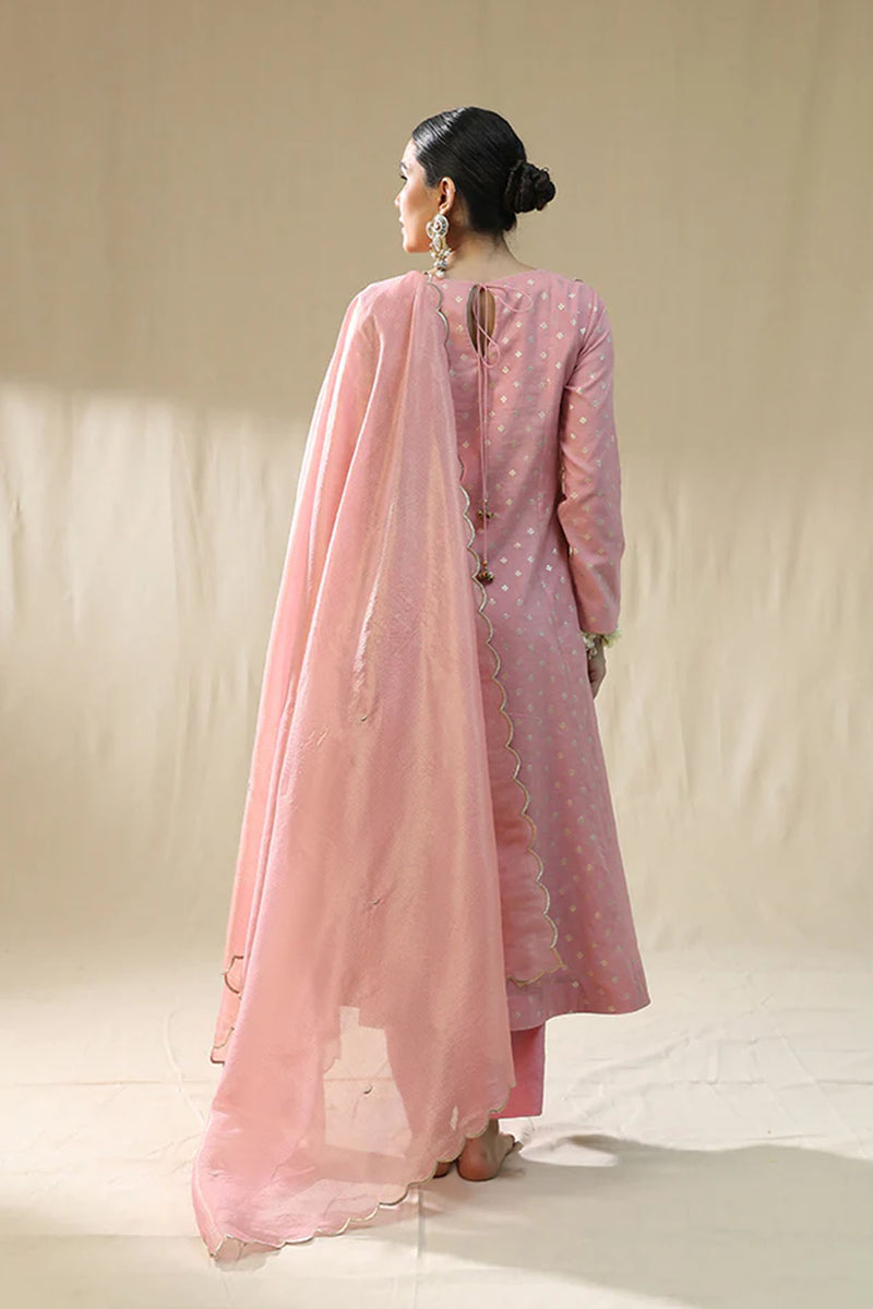 Baby Pink Kastoori Self Suit Set