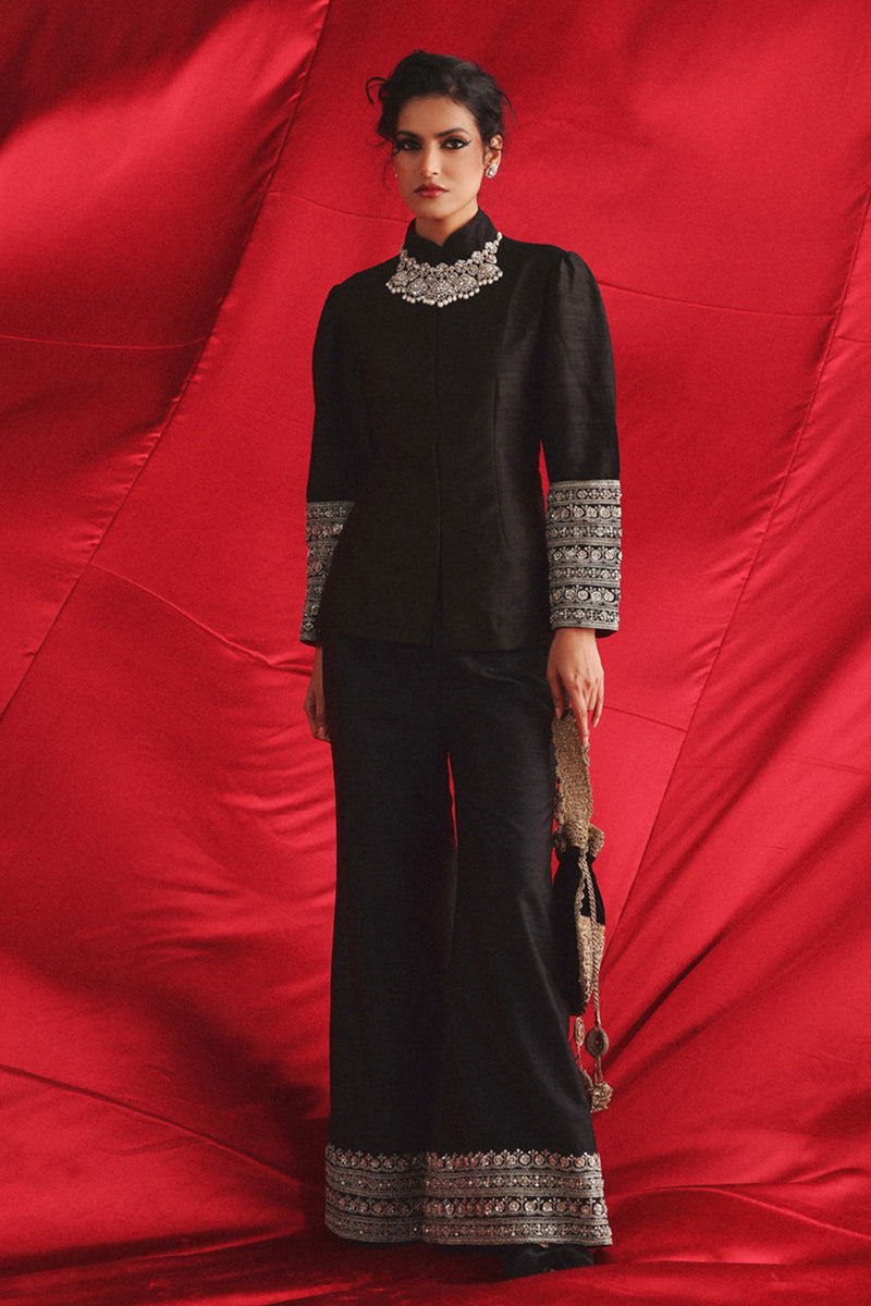 Marodiwork Crop Jacket with Palazzos