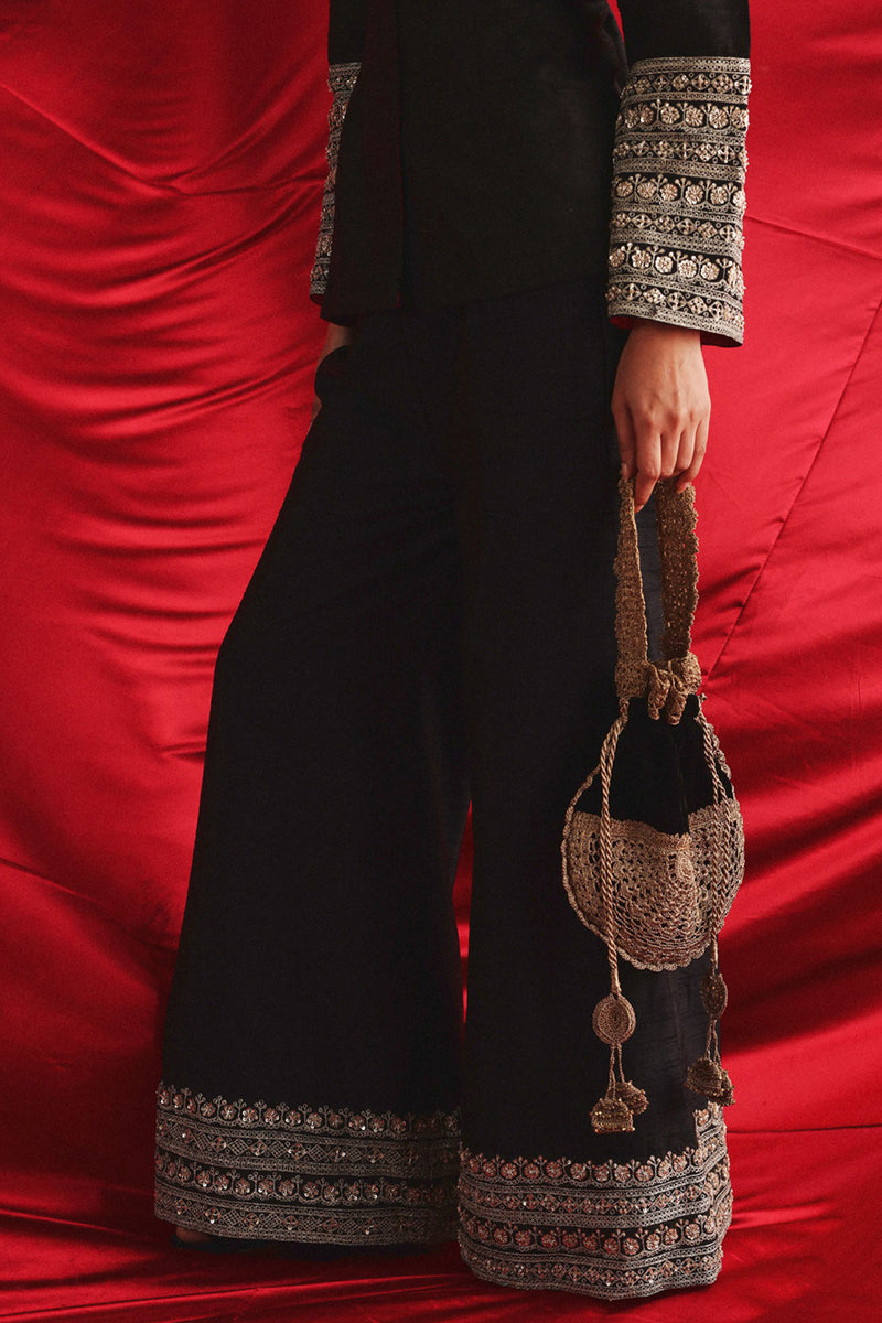 Marodiwork Crop Jacket with Palazzos