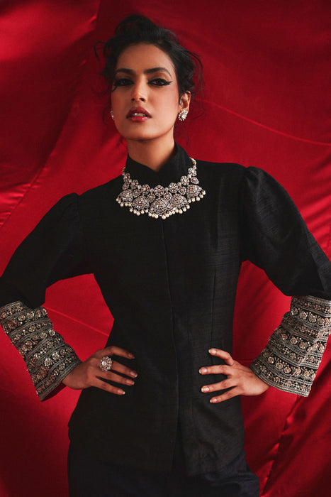 Marodiwork Crop Jacket with Palazzos