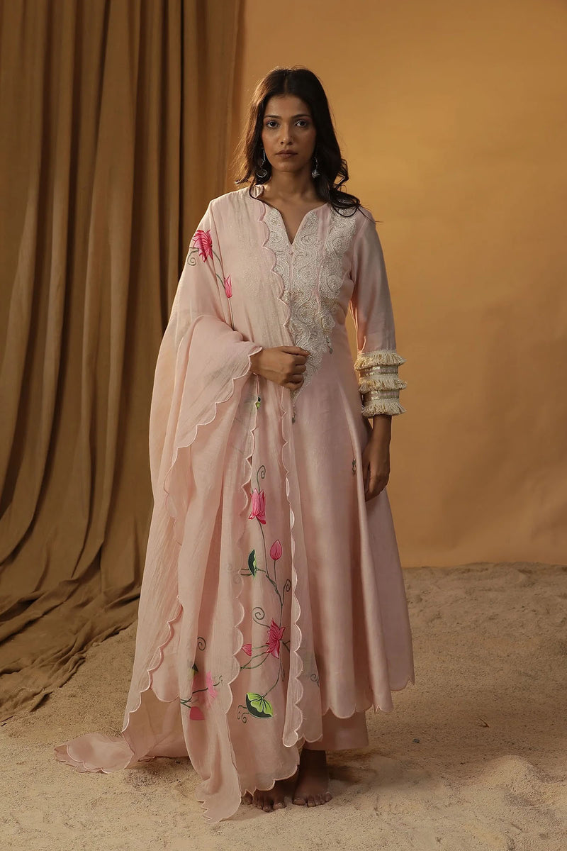 Baby Pink A-Line Suit Set