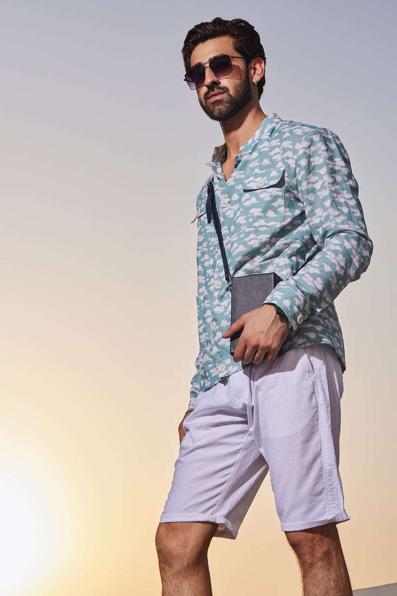 Cloud Print Shacket