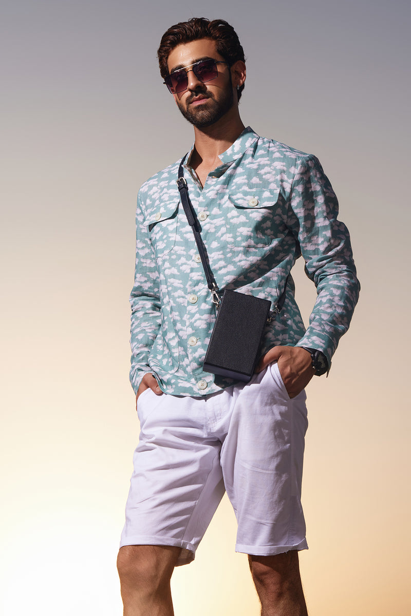 Cloud Print Shacket