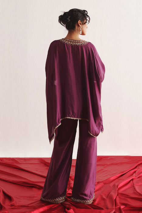 Marodiwork Silk Kaftan with Palazzos