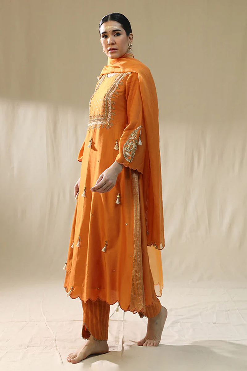 Orange A Line Suit Set