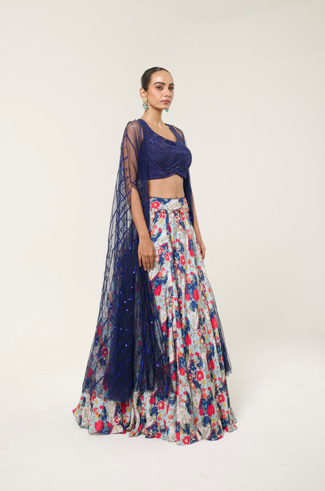 DAHLIA PRINTED LEHENGA SET