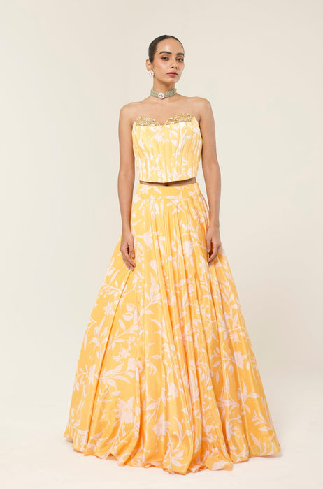 GOLDEN HOUR CORSET LEHENGA SET