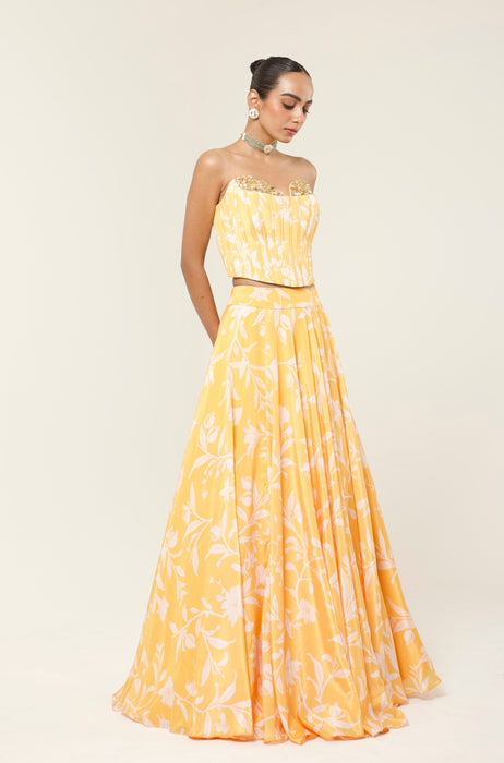 GOLDEN HOUR CORSET LEHENGA SET