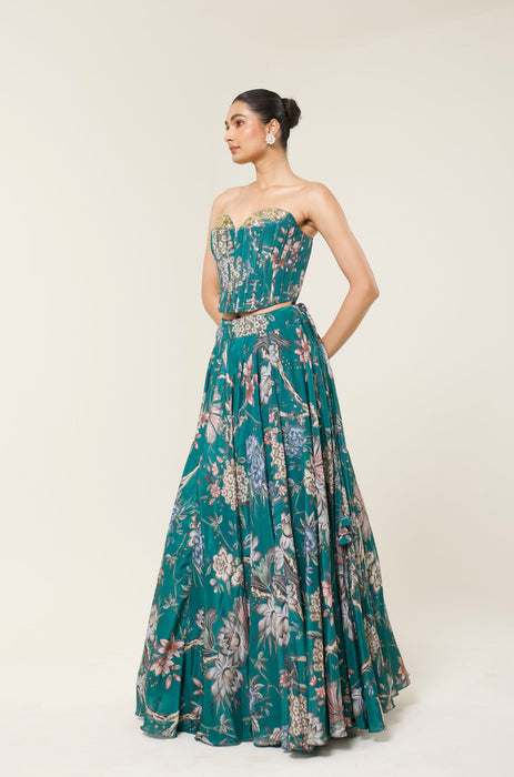 WILDFLOWER CORSET LEHENGA SET