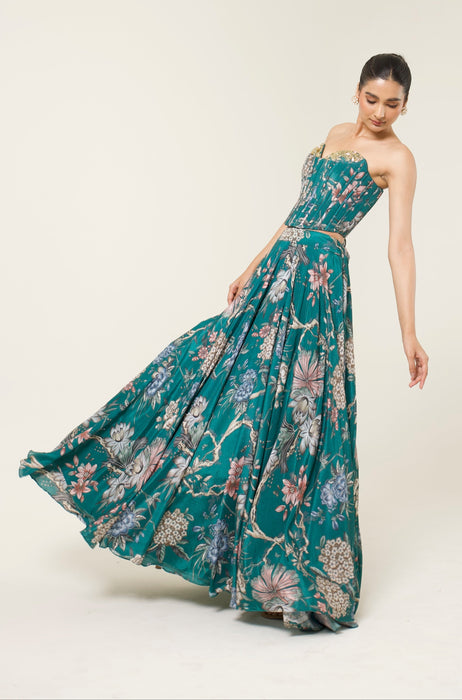WILDFLOWER CORSET LEHENGA SET