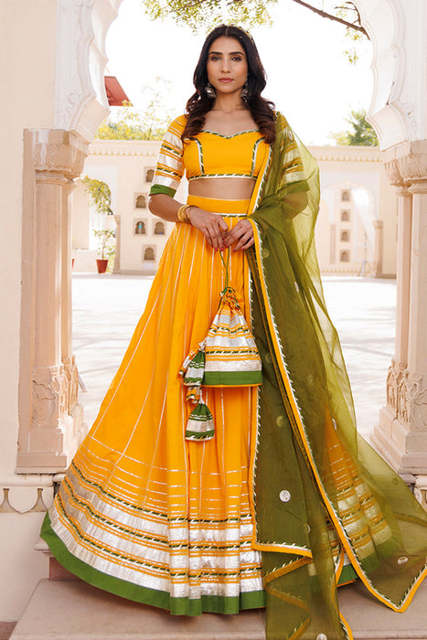 Lemon Chrome Yellow Lehenga Set