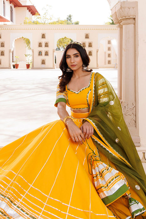 Lemon Chrome Yellow Lehenga Set