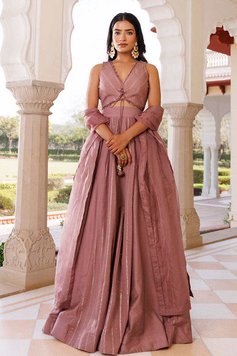 Ash Rose Lehenga Set