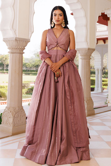 Ash Rose Lehenga Set