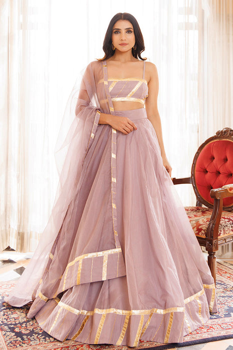 Lilac Ash Lehenga Set