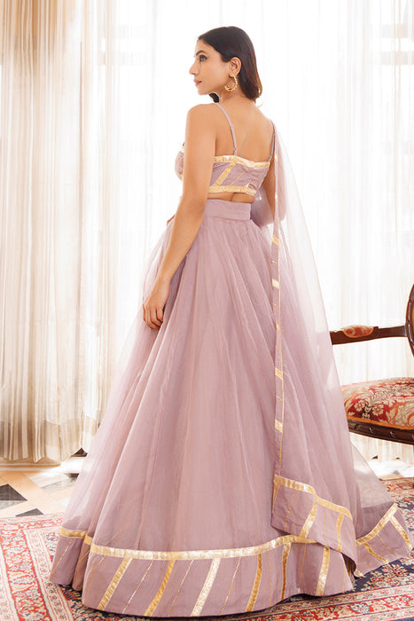 Lilac Ash Lehenga Set