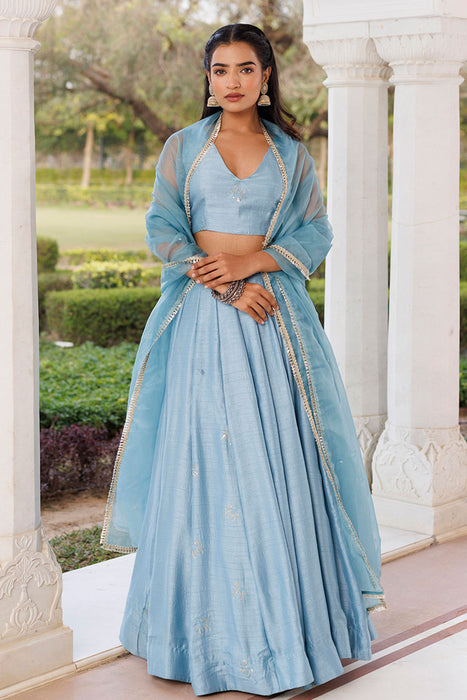 Coastal Blue Lehenga Set