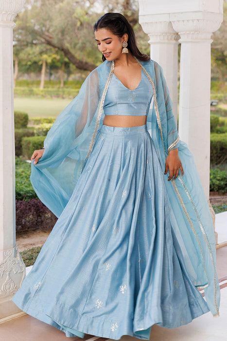 Coastal Blue Lehenga Set