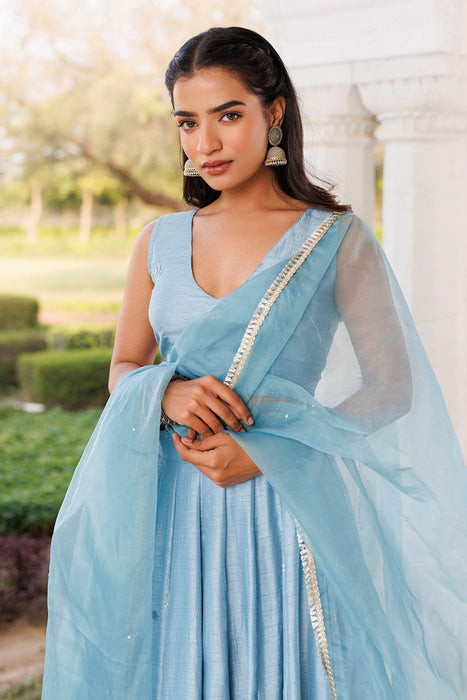 Coastal Blue Lehenga Set
