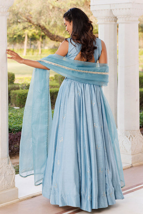 Coastal Blue Lehenga Set