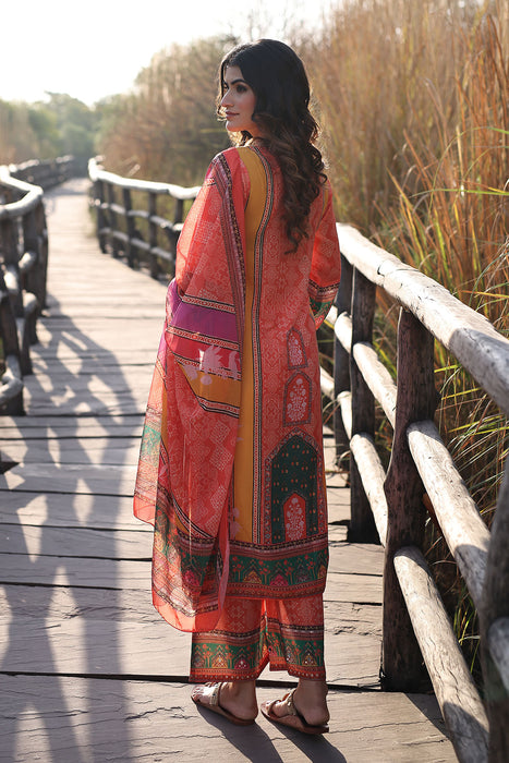 Marigold Orange and Yellow Muslin Kurta Set