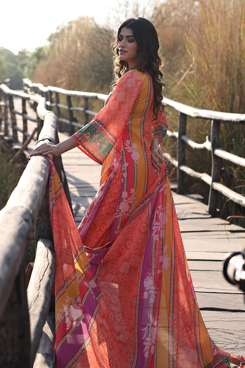 Marigold Orange and Yellow Muslin Kurta Set