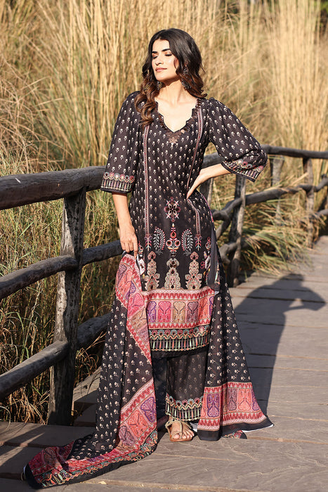 Ebony Black Muslin Kurta Set