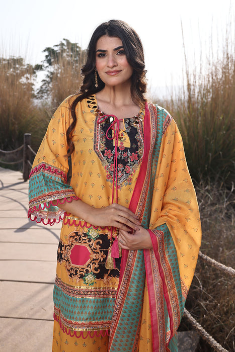 Sunstruck Yellow Muslin Kurta Set