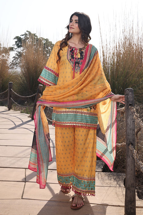 Sunstruck Yellow Muslin Kurta Set